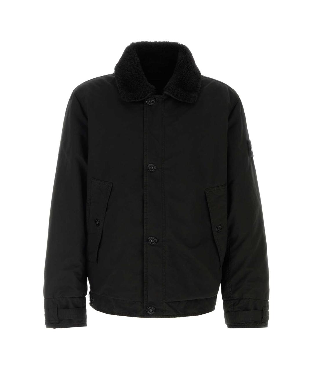 STONE ISLAND Черная полиэстеровая куртка, фото 1