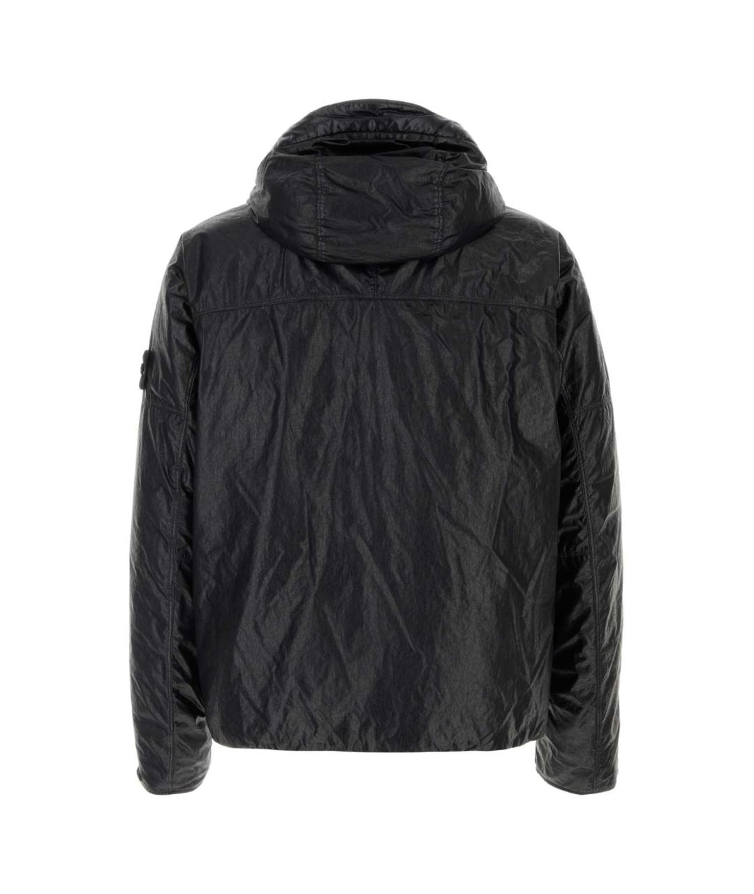 STONE ISLAND Черная нейлоновая куртка, фото 2