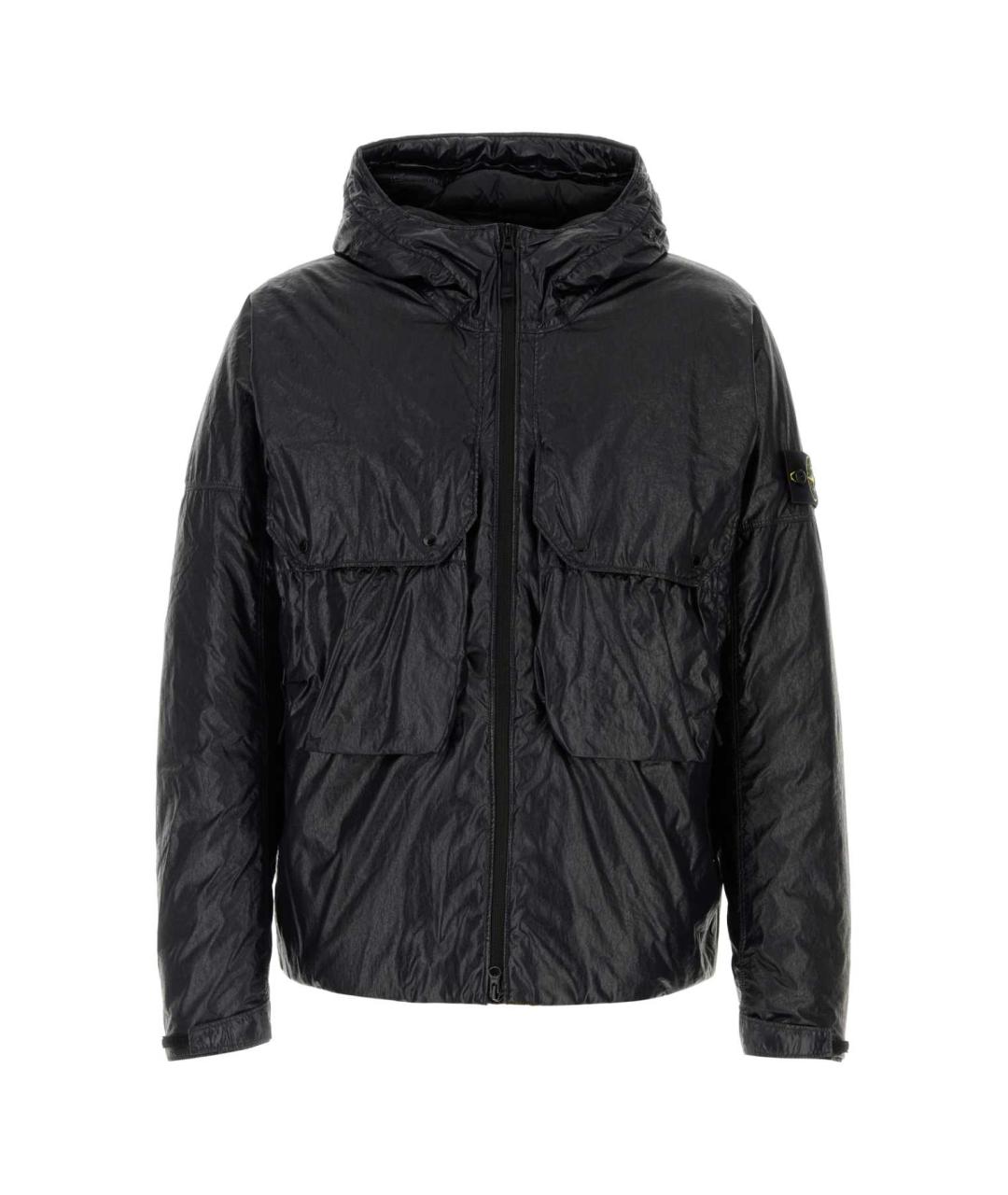 STONE ISLAND Черная нейлоновая куртка, фото 1