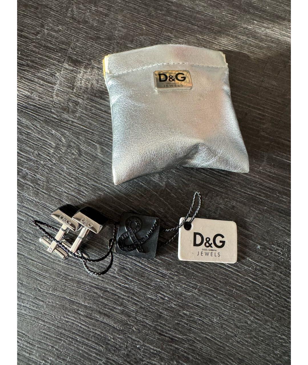 DOLCE&GABBANA Серебряные латунные запонки, фото 3