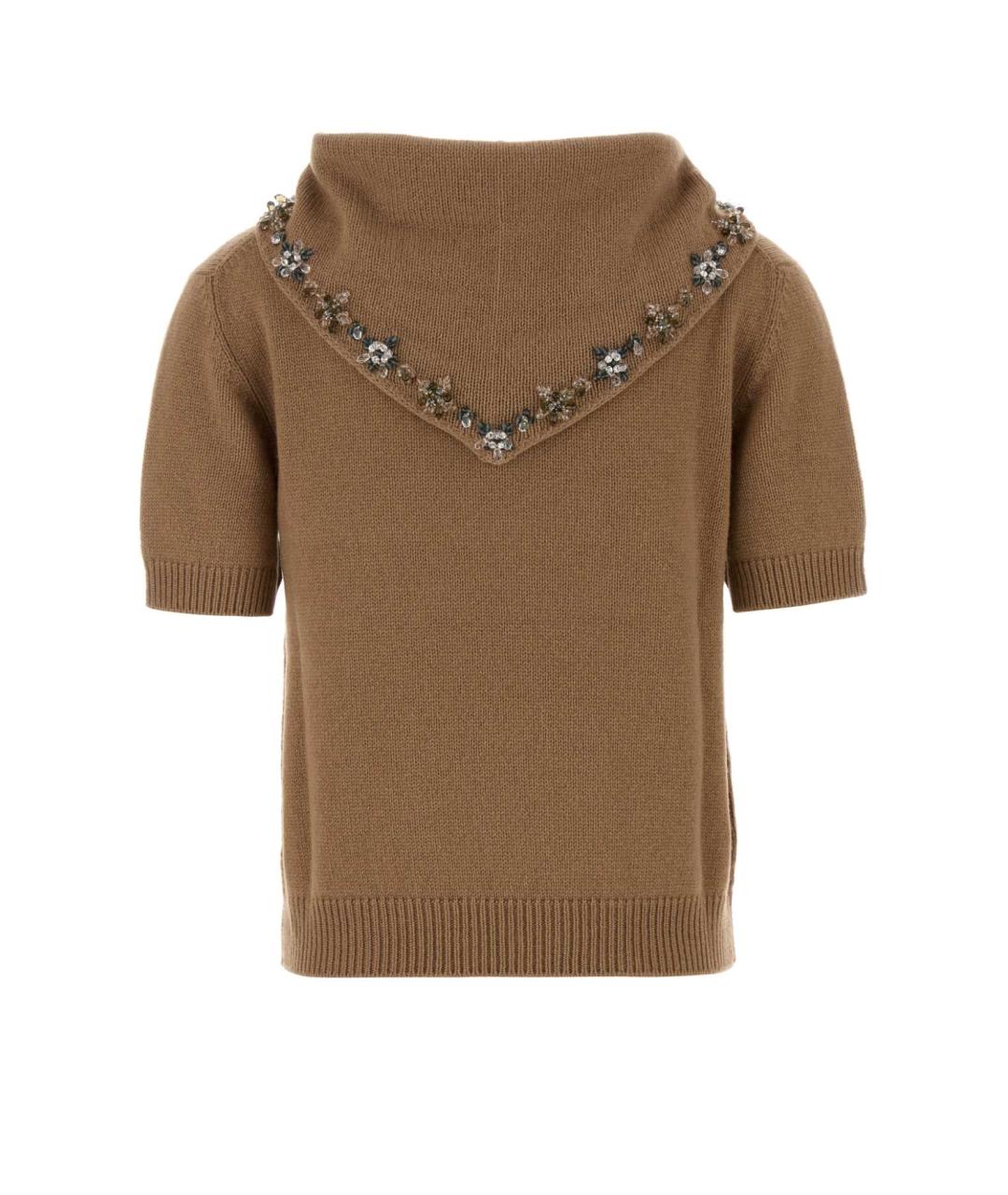 PRADA Коричневый кашемировый джемпер / свитер, фото 2