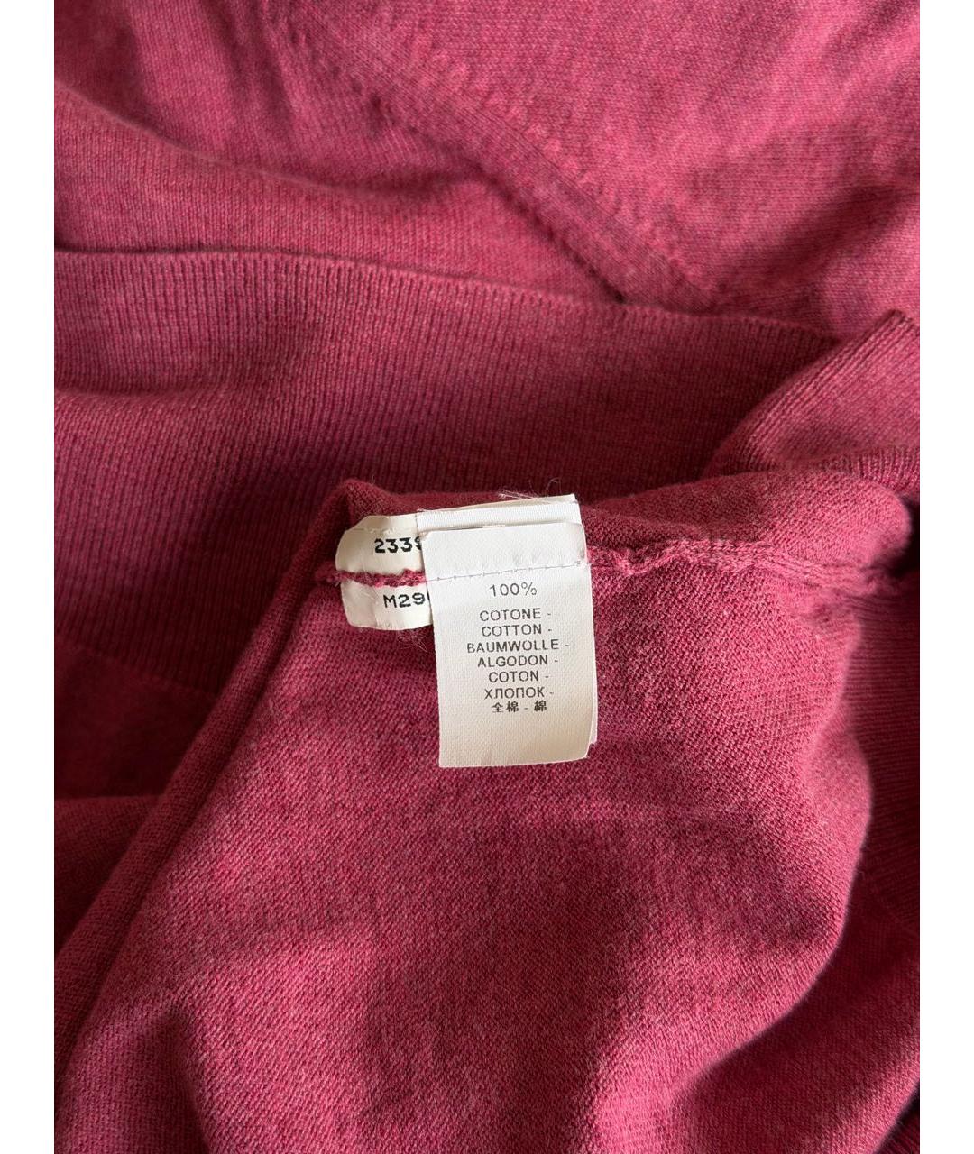 BRUNELLO CUCINELLI Бордовый хлопковый джемпер / свитер, фото 4
