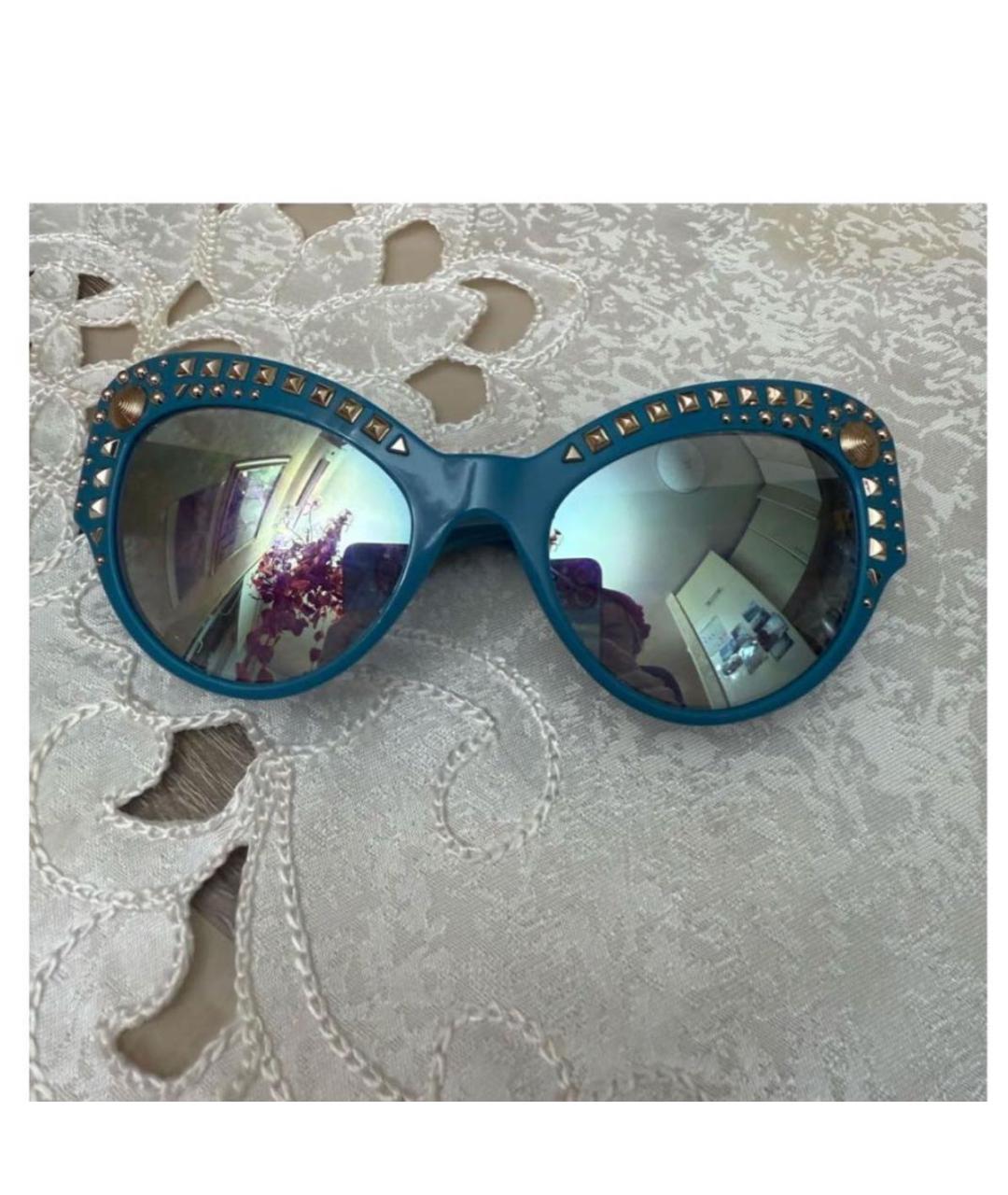 VERSACE Голубые солнцезащитные очки, фото 4
