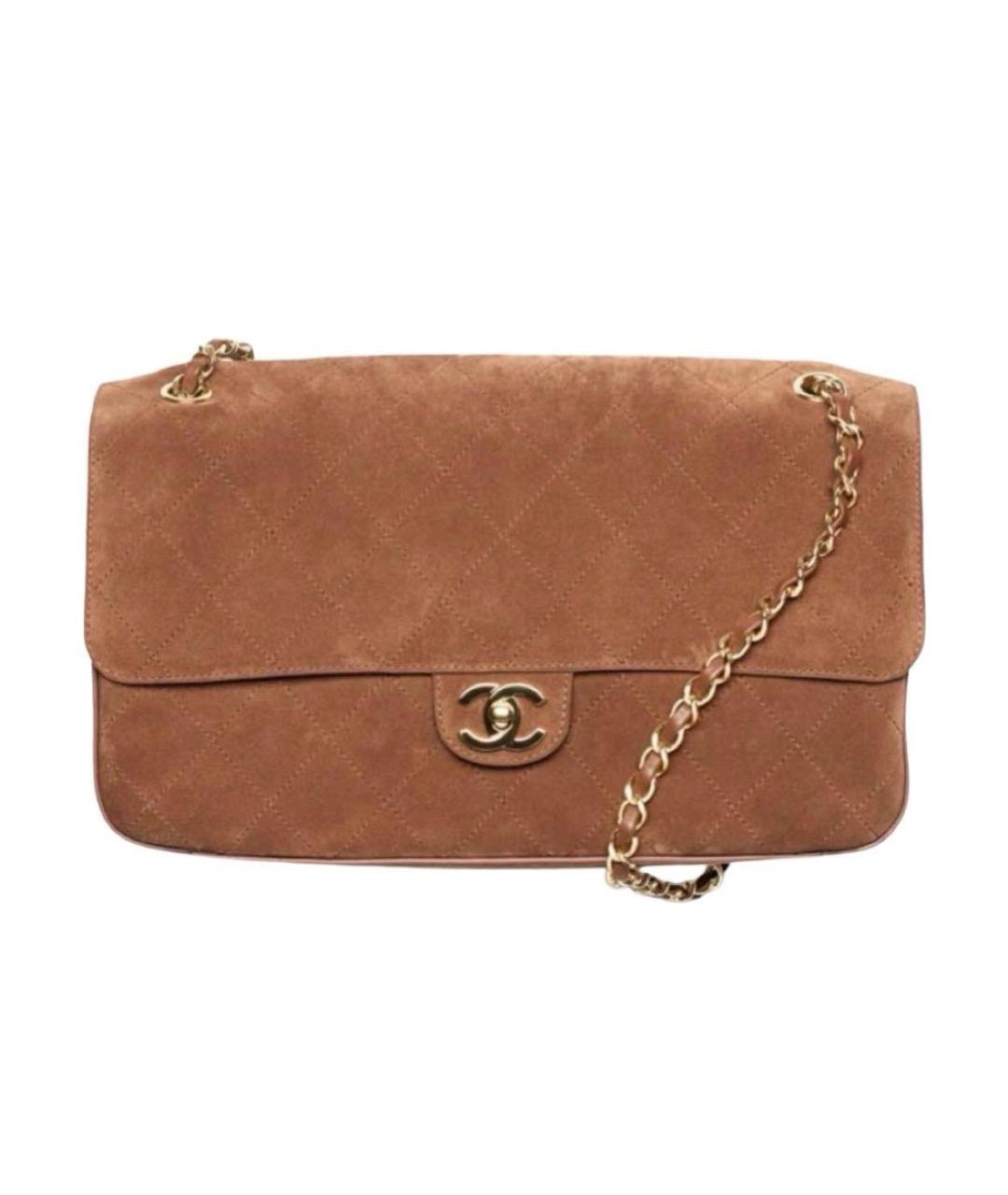 CHANEL Коричневая замшевая сумка через плечо, фото 1