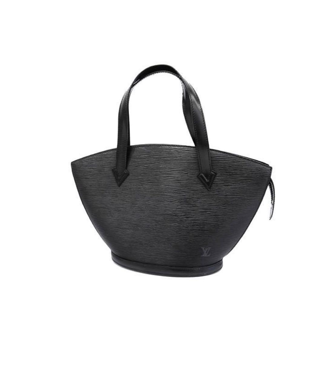 LOUIS VUITTON Черная кожаная сумка с короткими ручками, фото 9
