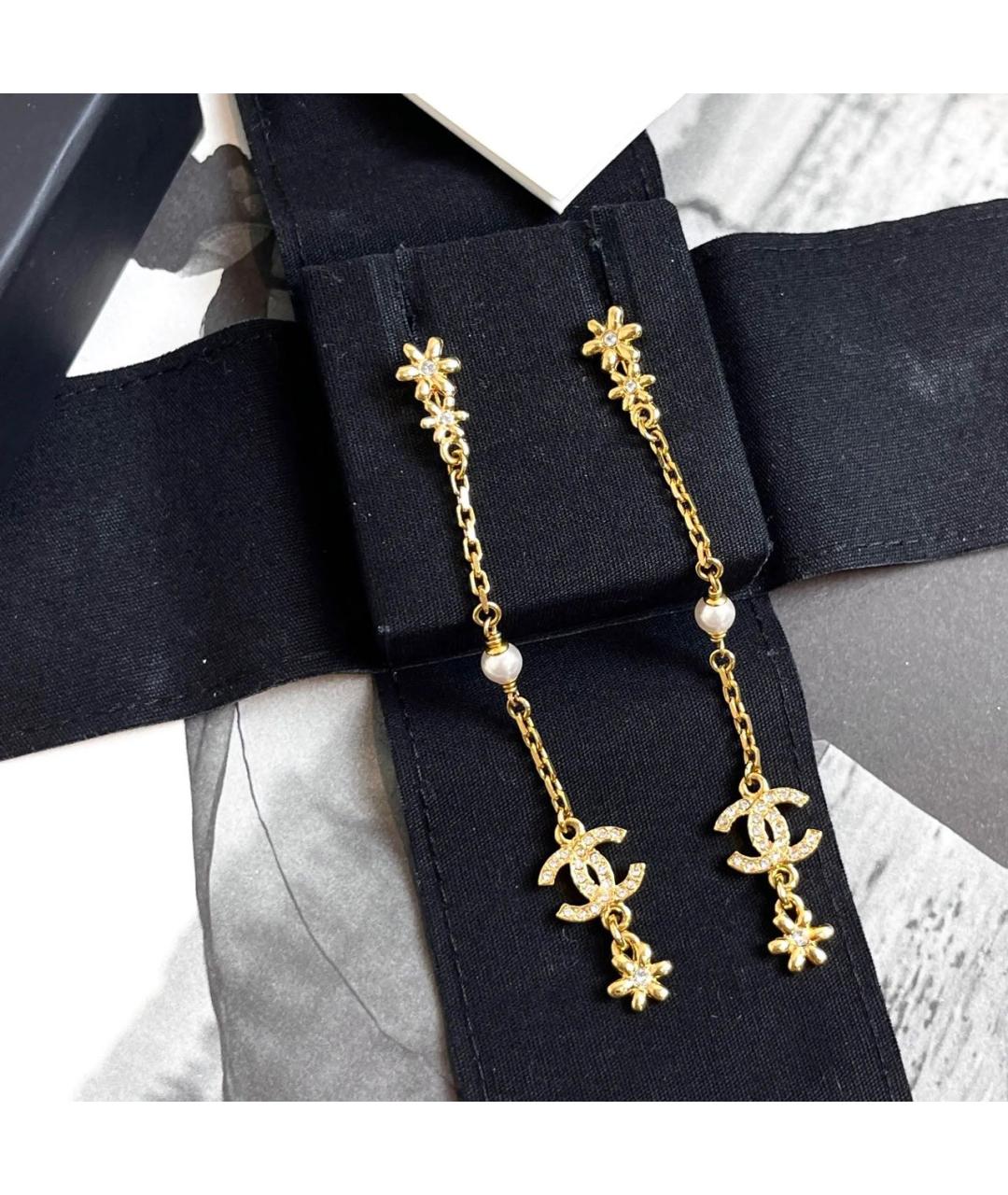CHANEL Золотые серьги, фото 3
