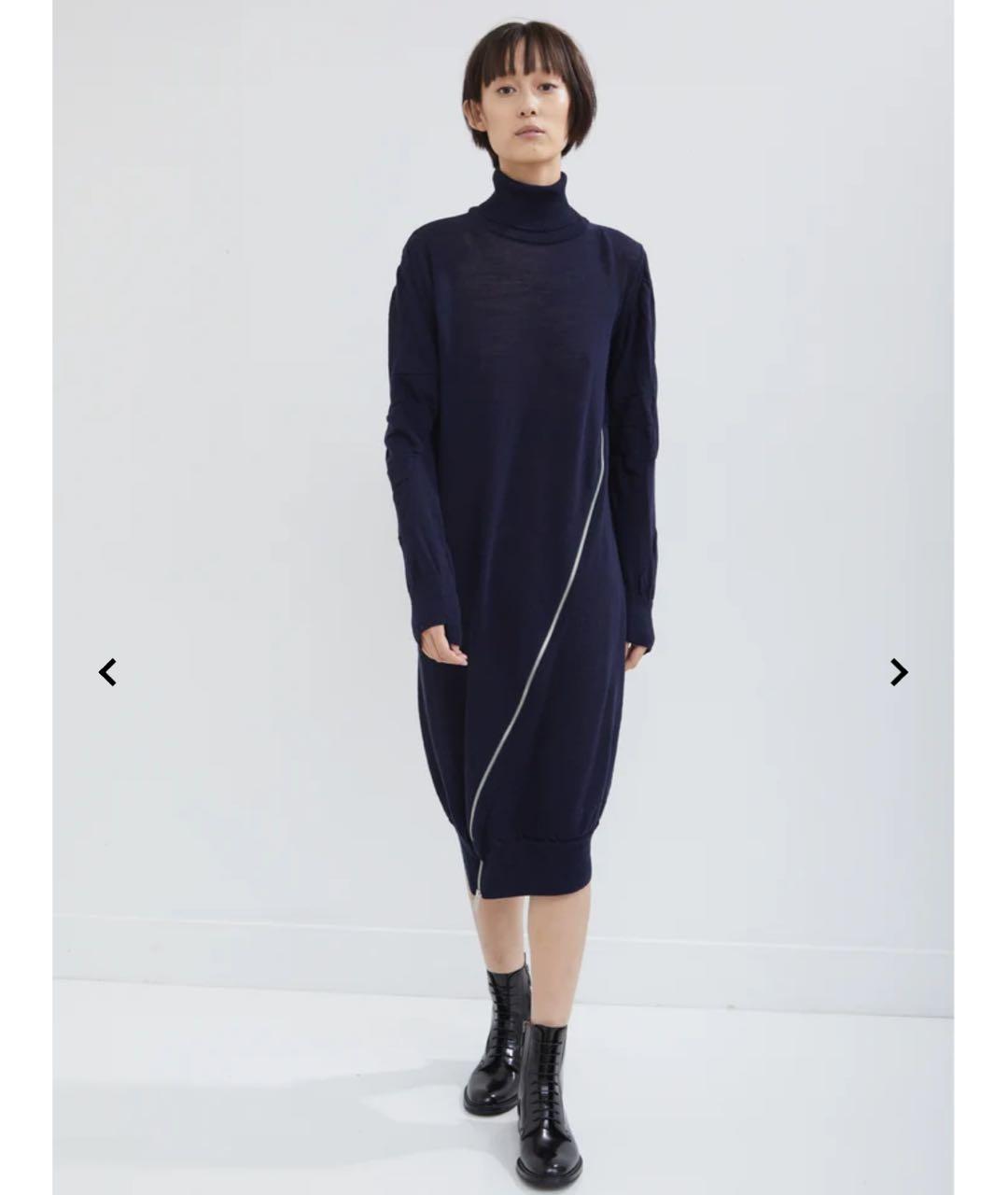 SACAI Фиолетовое шерстяное повседневное платье, фото 5