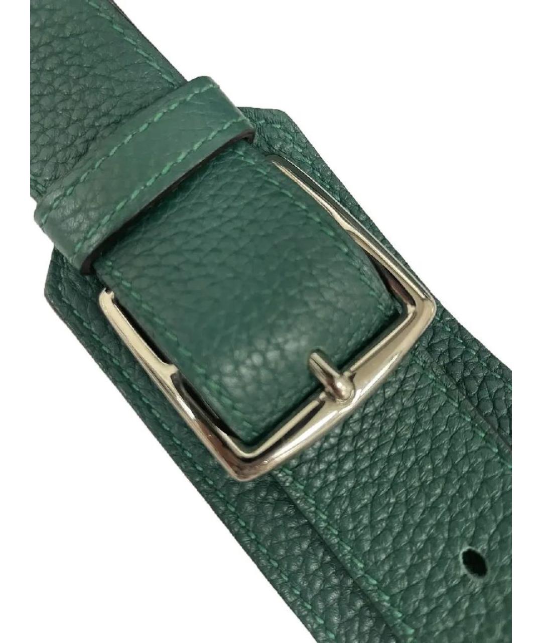 HERMES Бирюзовая кожаная сумка через плечо, фото 5