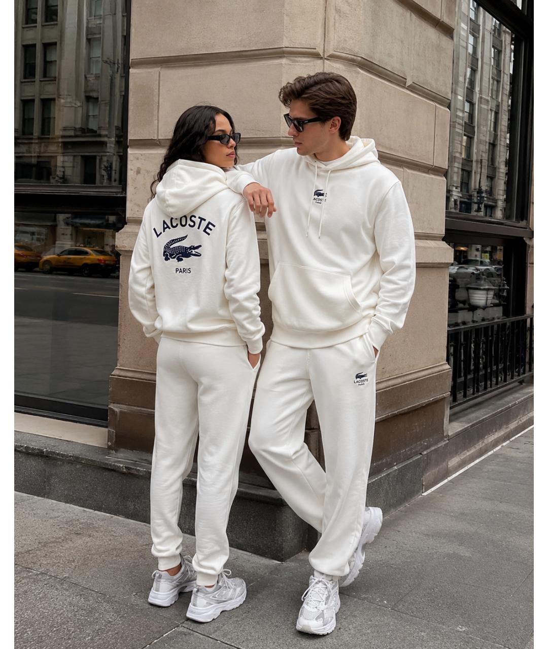 LACOSTE Белый хлопковый костюм с брюками, фото 5