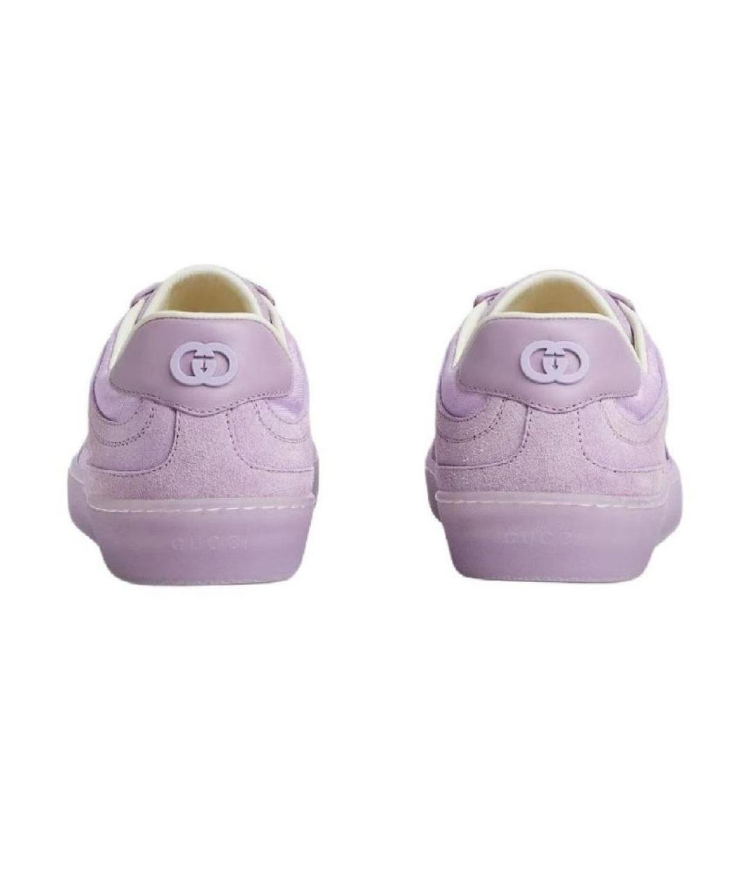 GUCCI Фиолетовые замшевые кеды, фото 4