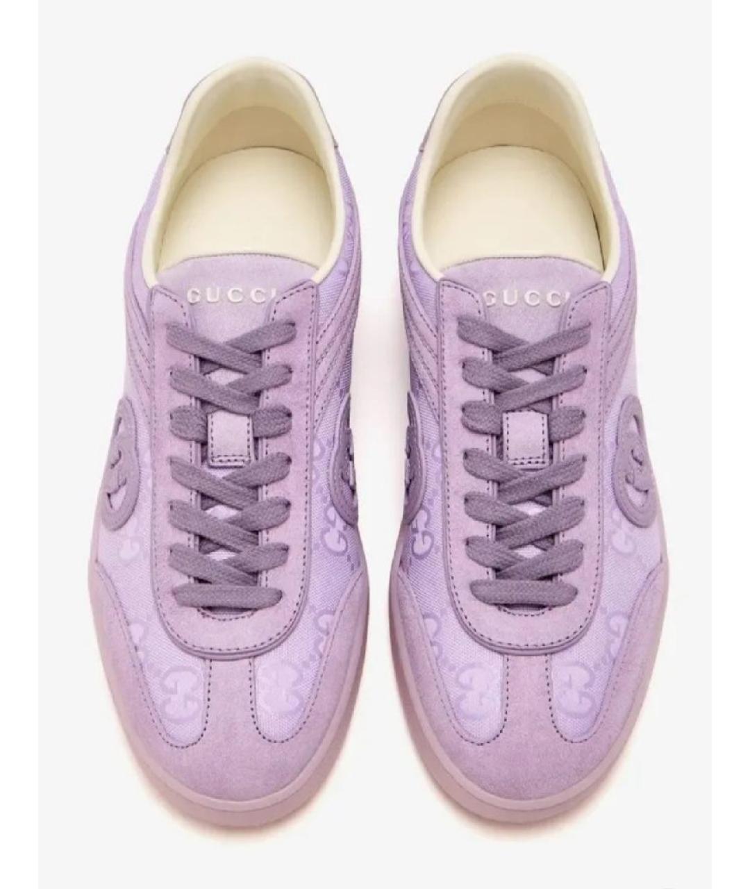 GUCCI Фиолетовые замшевые кеды, фото 2