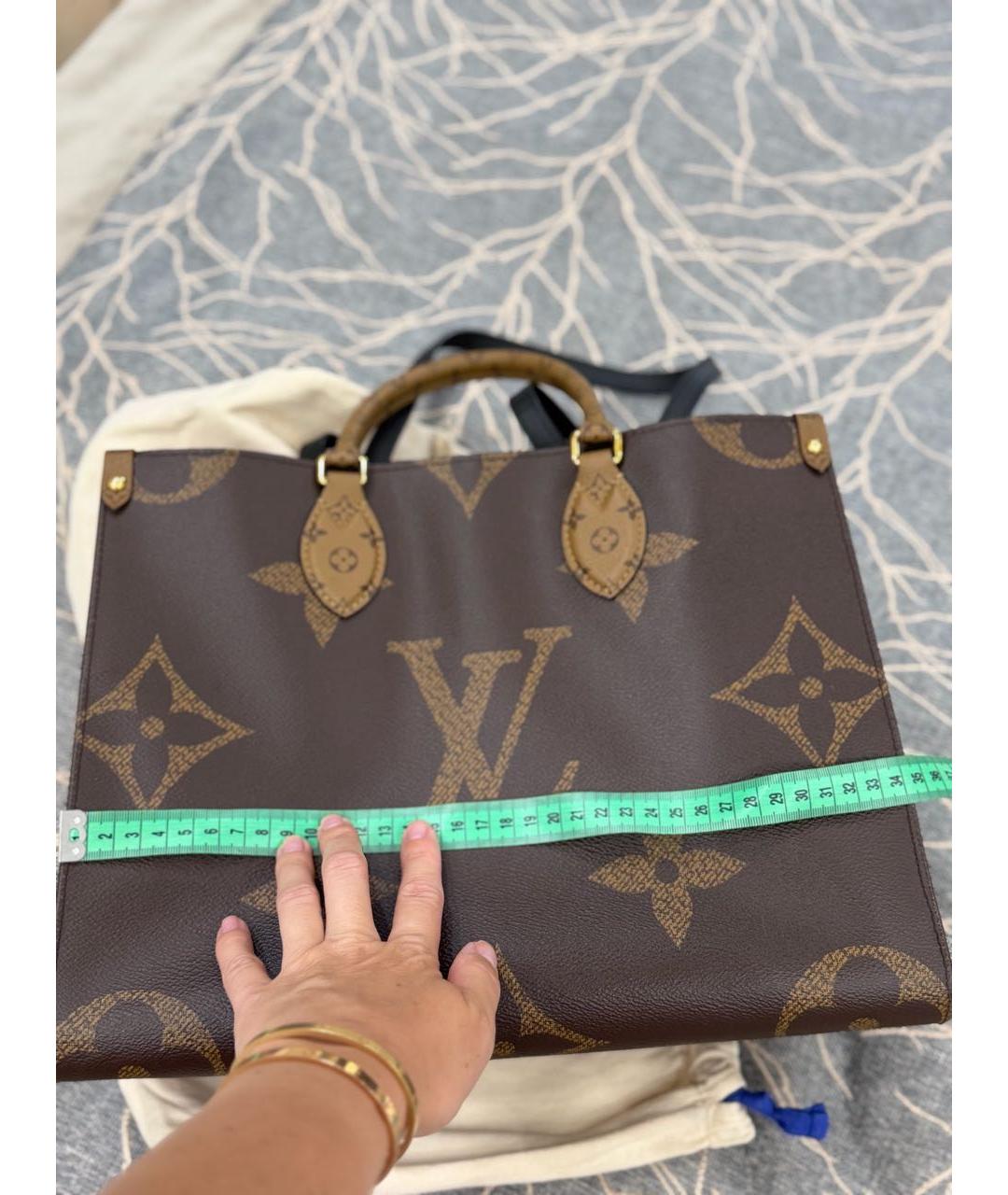 LOUIS VUITTON Коричневая сумка тоут из канвы, фото 4