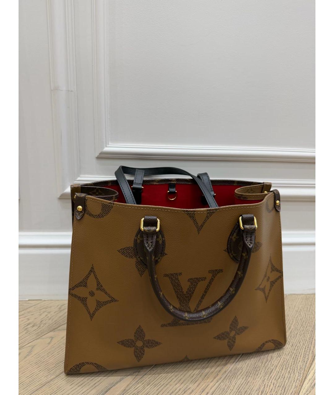 LOUIS VUITTON Коричневая сумка тоут из канвы, фото 2