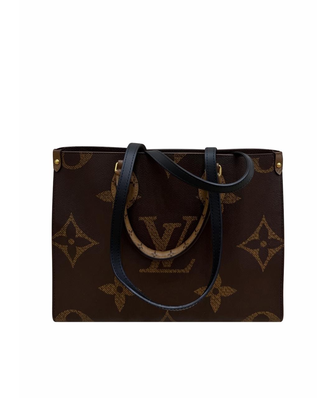 LOUIS VUITTON Коричневая сумка тоут из канвы, фото 1