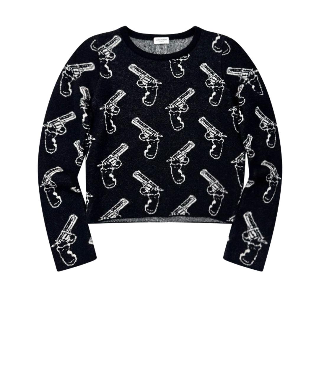 SAINT LAURENT Черный шерстяной джемпер / свитер, фото 1