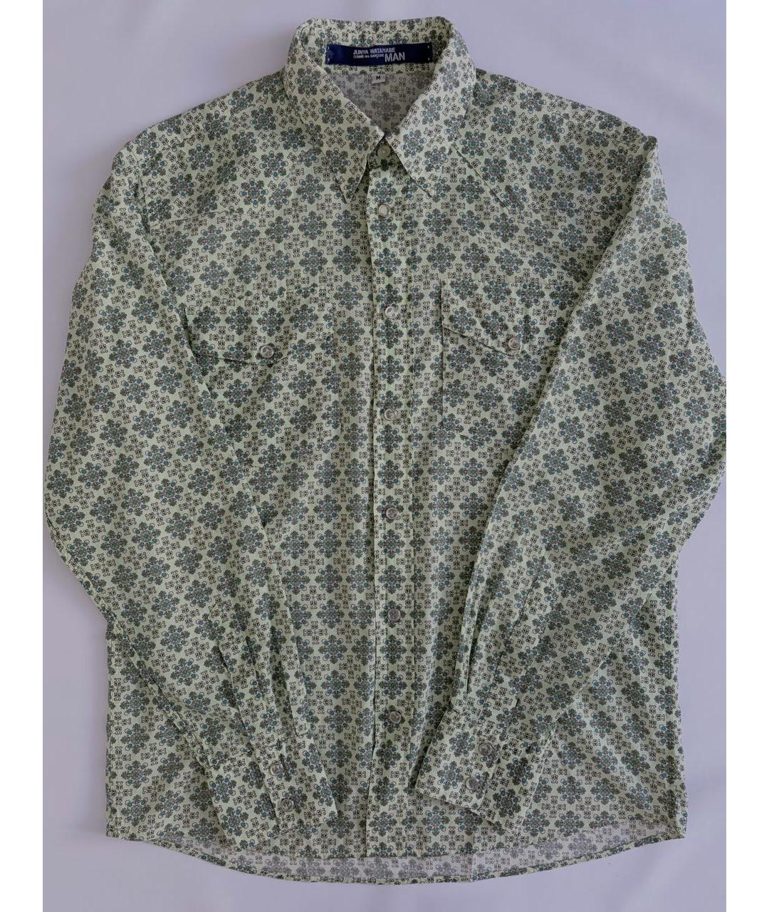 JUNYA WATANABE Зеленая хлопко-шерстяная классическая рубашка, фото 4