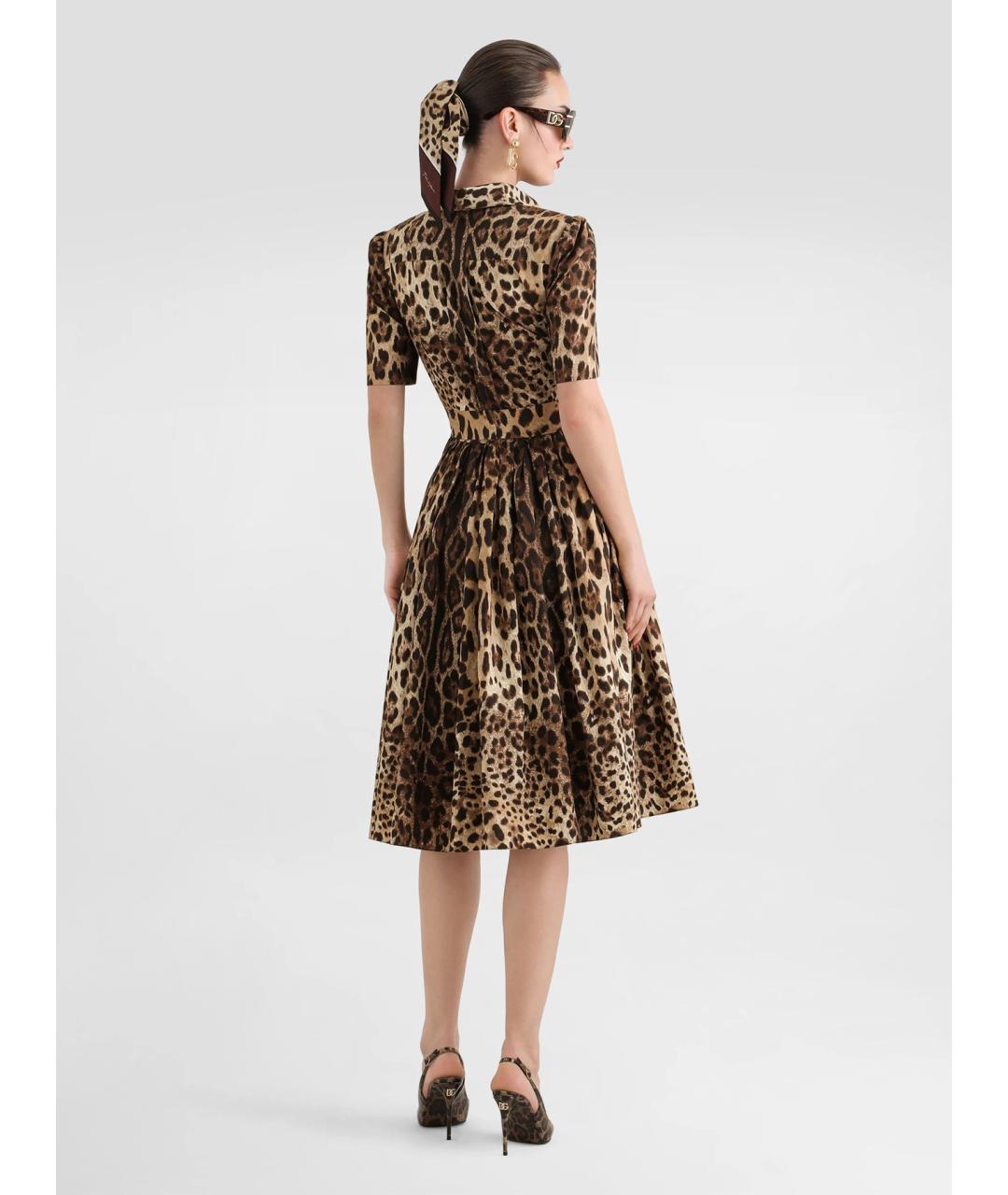 DOLCE&GABBANA Мульти хлопковое повседневное платье, фото 3