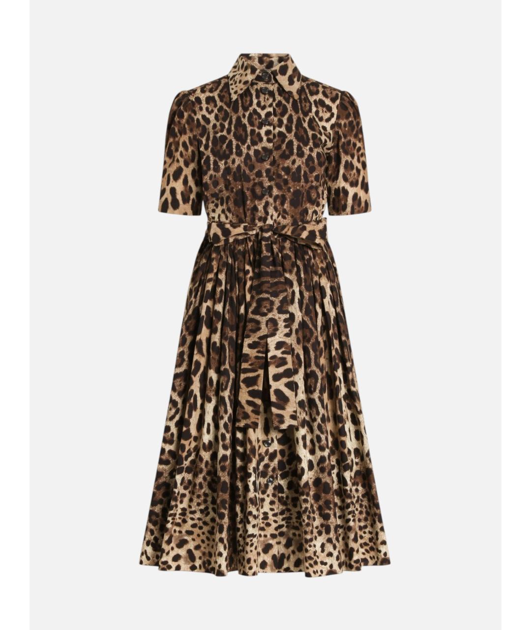 DOLCE&GABBANA Мульти хлопковое повседневное платье, фото 4