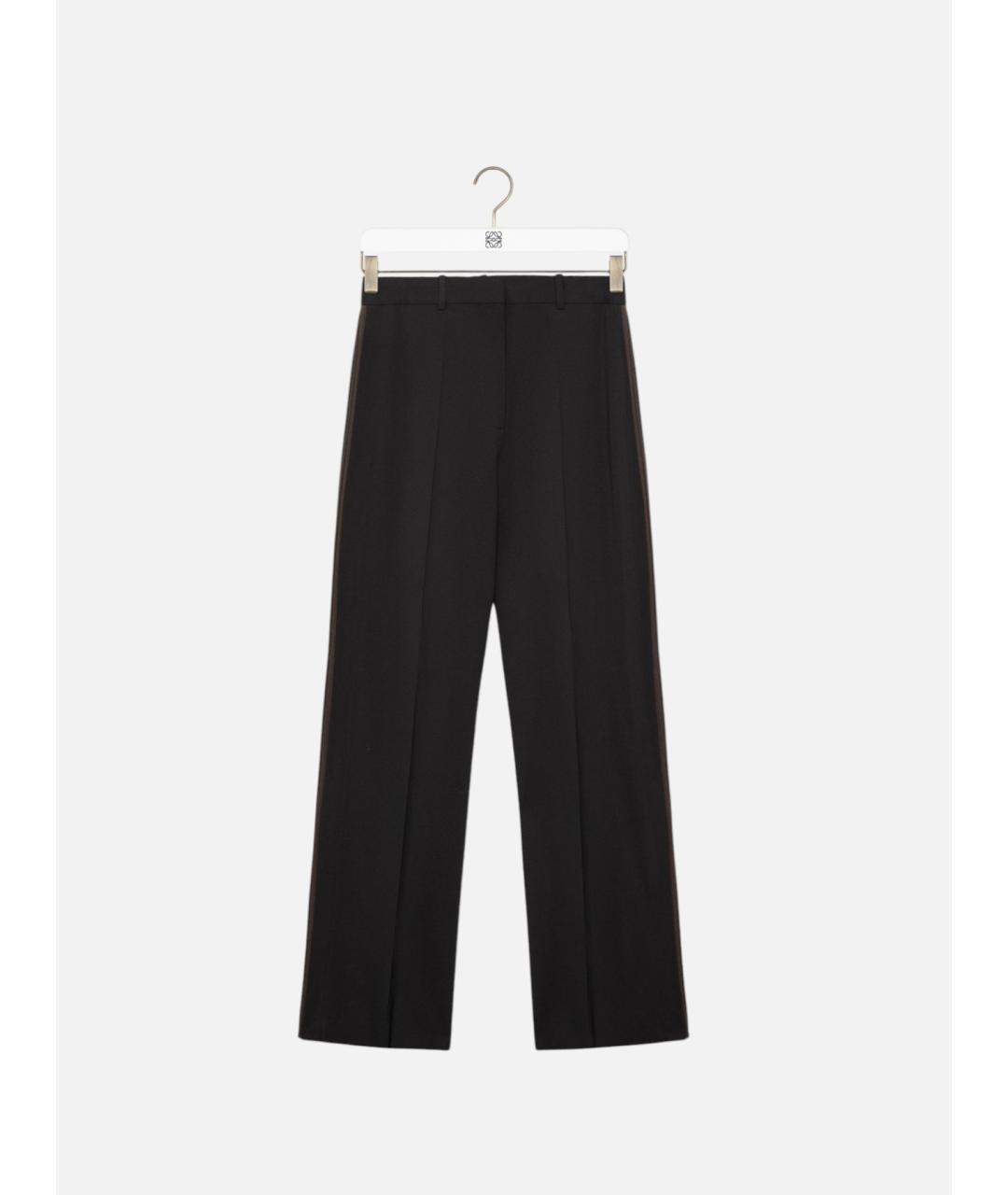 LOEWE Черные вискозные прямые брюки, фото 5