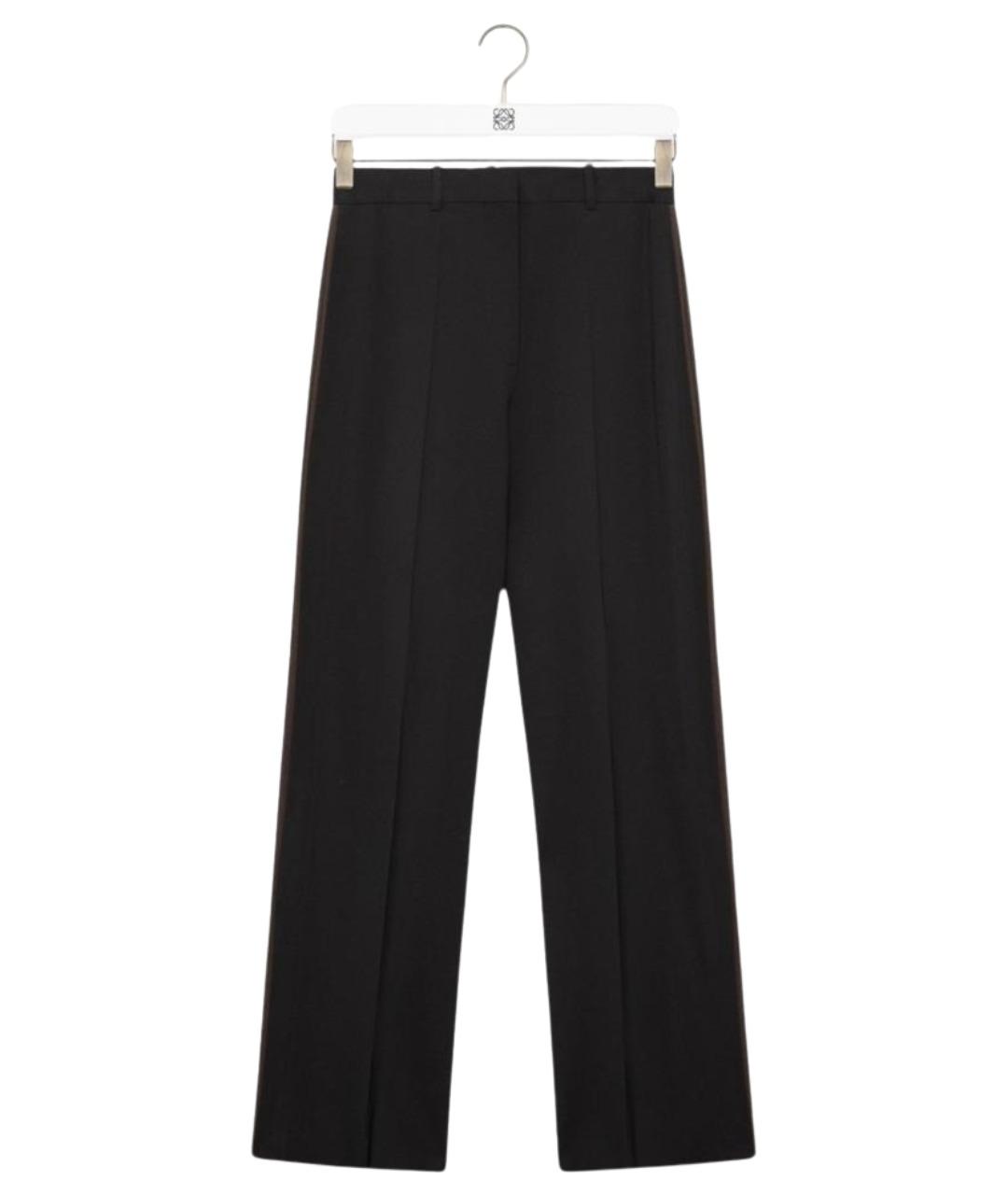 LOEWE Черные вискозные прямые брюки, фото 1