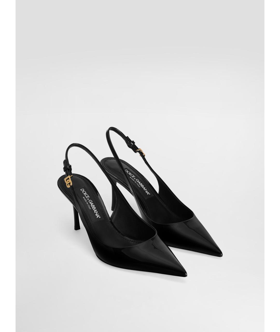 DOLCE&GABBANA Черные туфли из лакированной кожи, фото 2