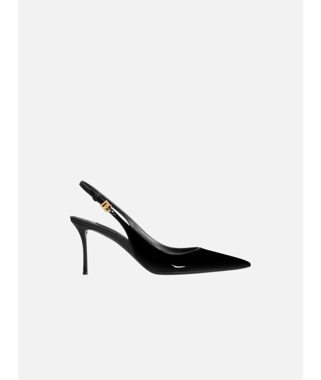 DOLCE&GABBANA Черные туфли из лакированной кожи, фото 4