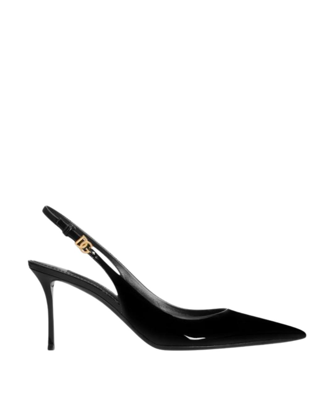 DOLCE&GABBANA Черные туфли из лакированной кожи, фото 1