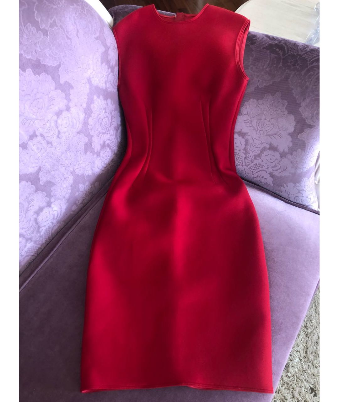 LANVIN Красное коктейльное платье, фото 3