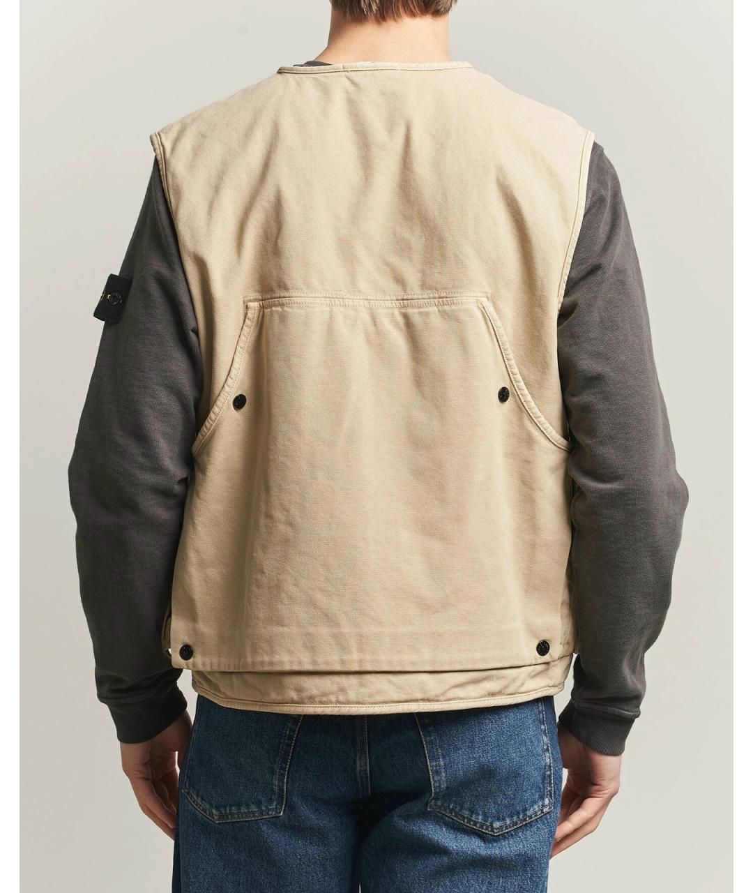 STONE ISLAND Бежевый жилет, фото 3