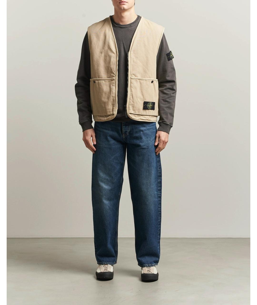 STONE ISLAND Бежевый жилет, фото 2