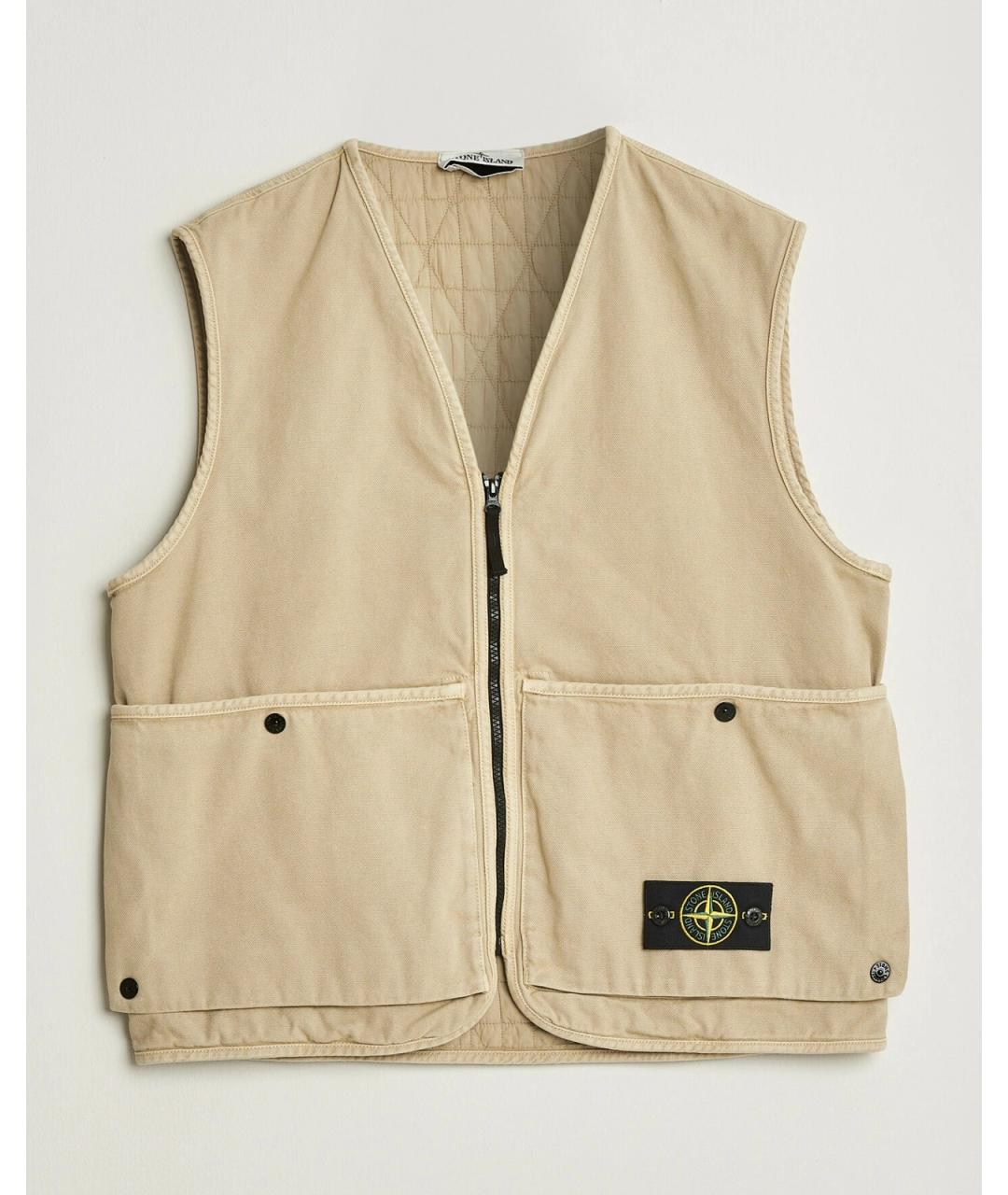 STONE ISLAND Бежевый жилет, фото 10