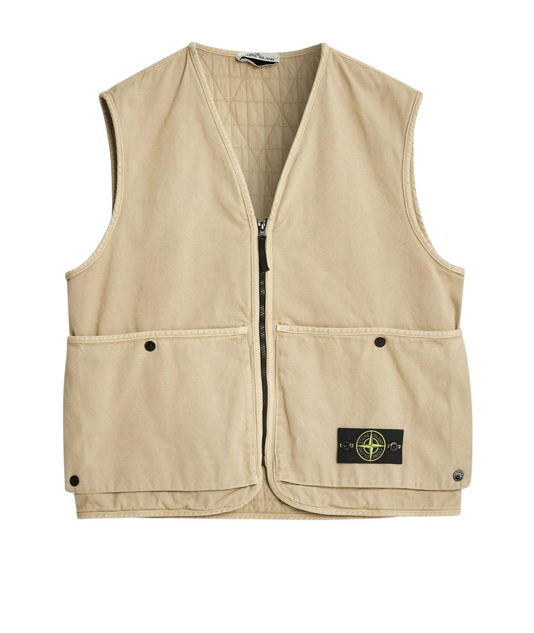 STONE ISLAND Бежевый жилет, фото 1