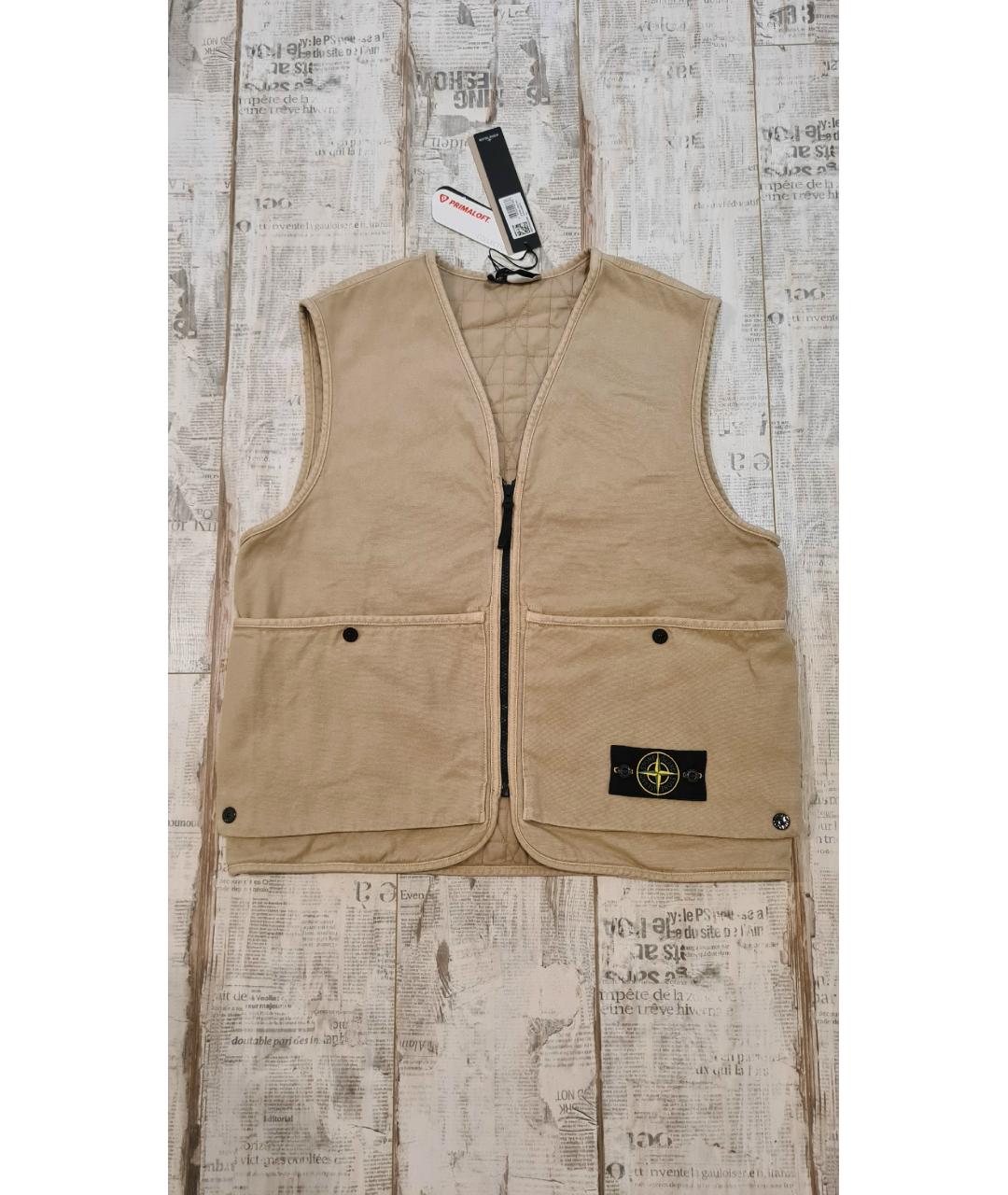 STONE ISLAND Бежевый жилет, фото 5