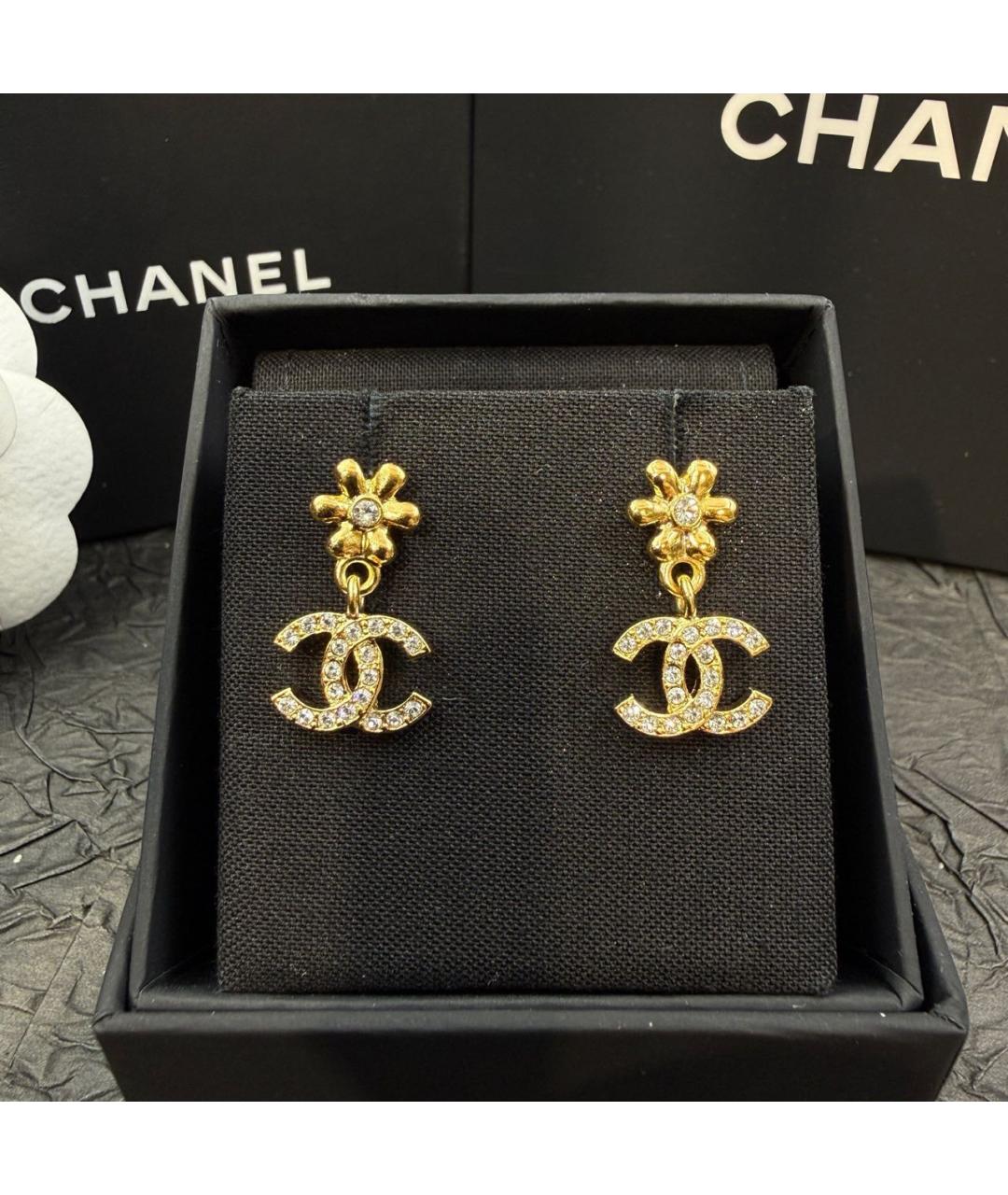 CHANEL Золотые серьги, фото 8