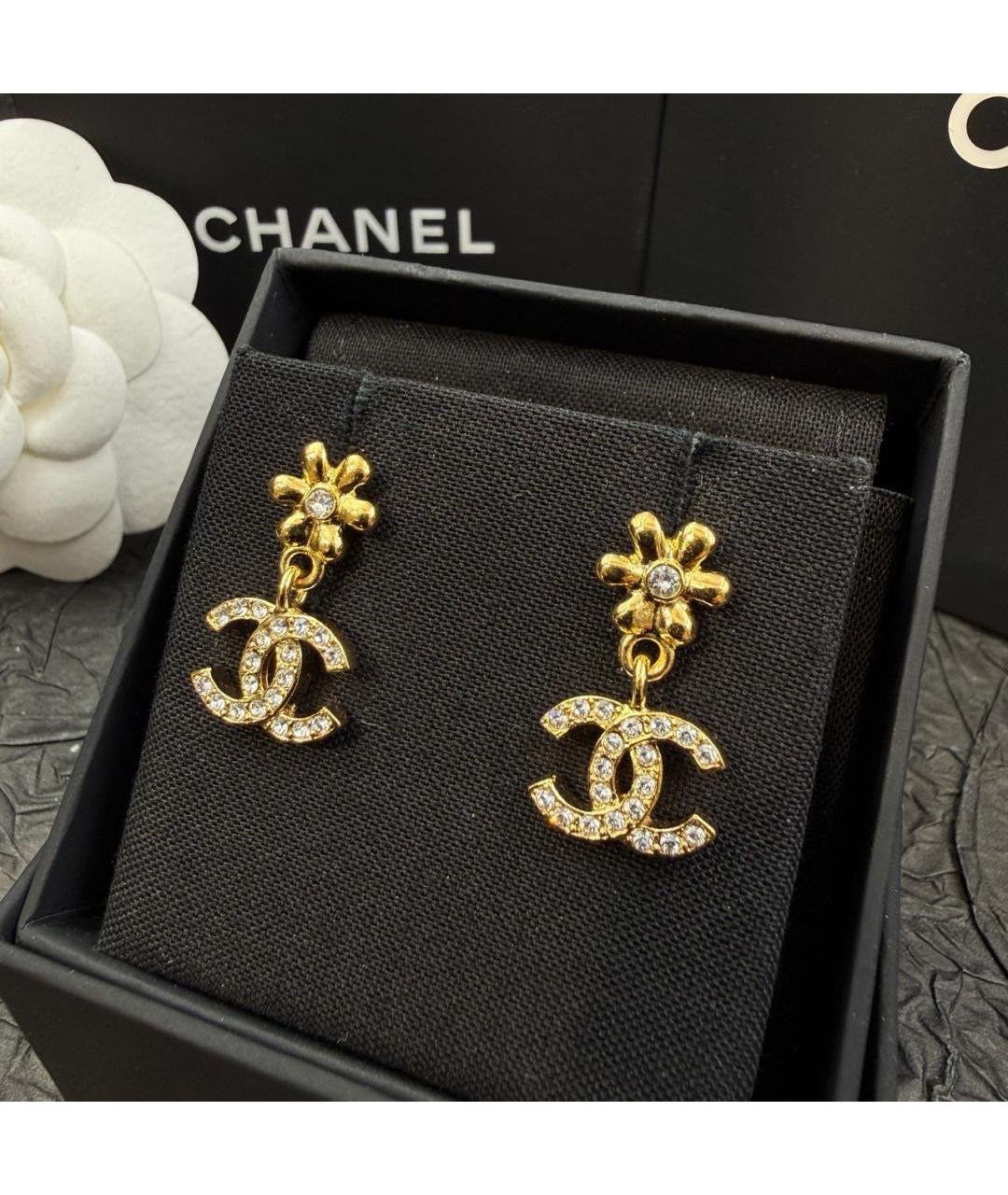 CHANEL Золотые серьги, фото 3