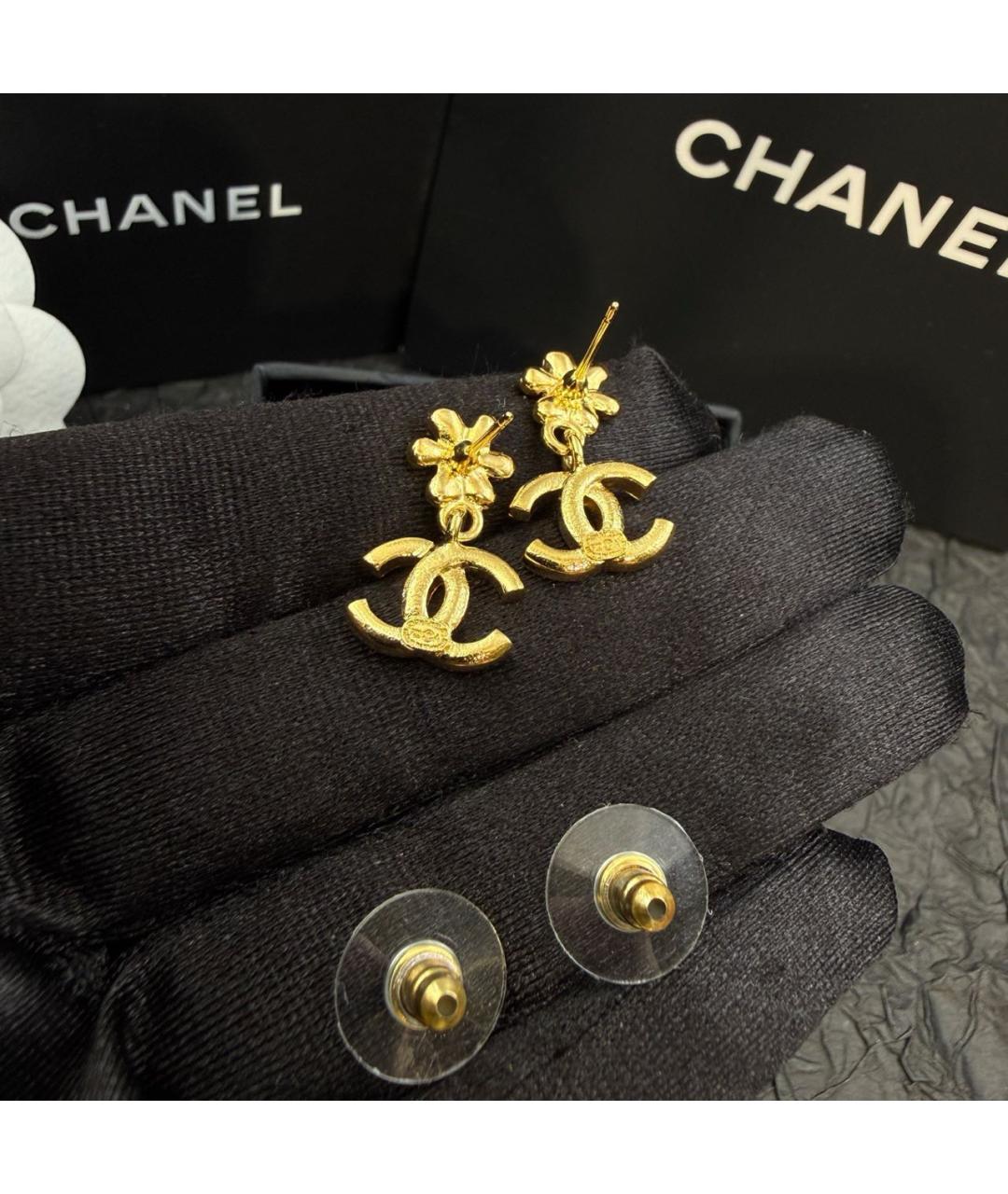 CHANEL Золотые серьги, фото 5