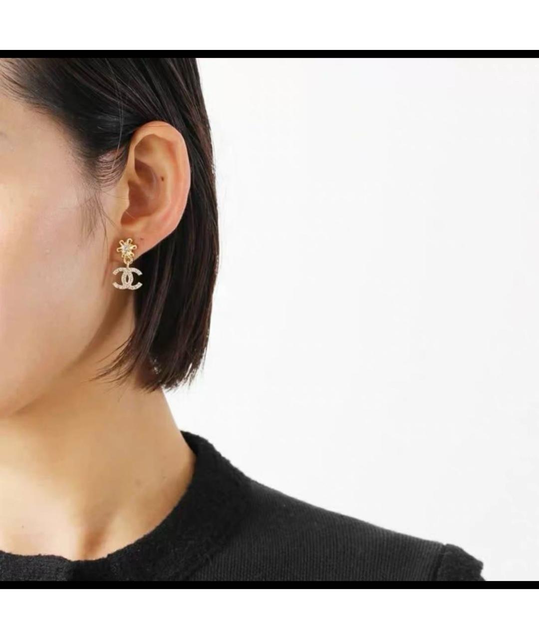 CHANEL Золотые серьги, фото 6