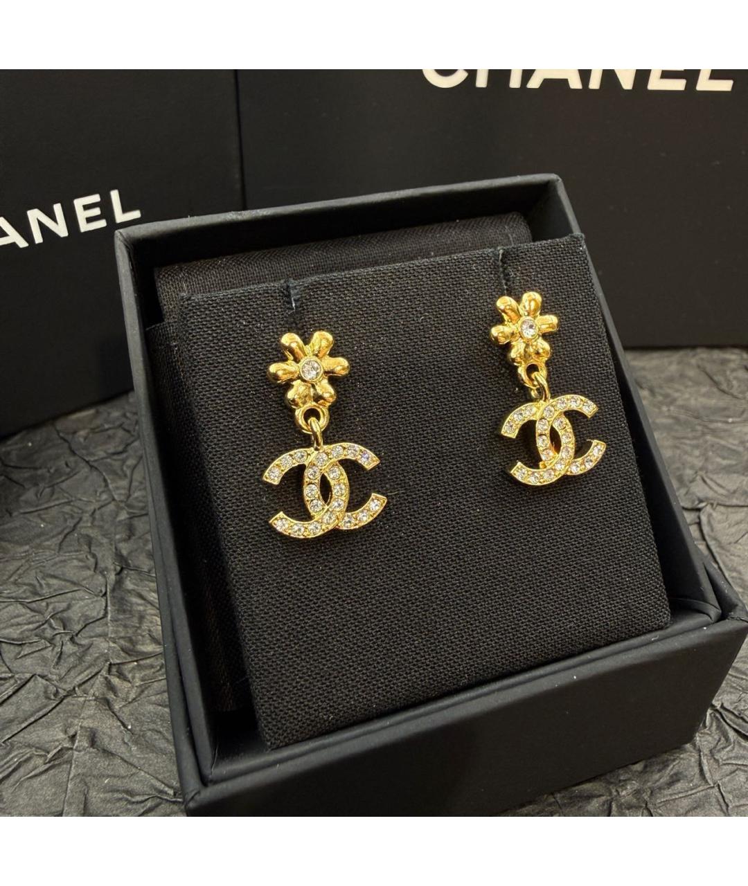 CHANEL Золотые серьги, фото 2