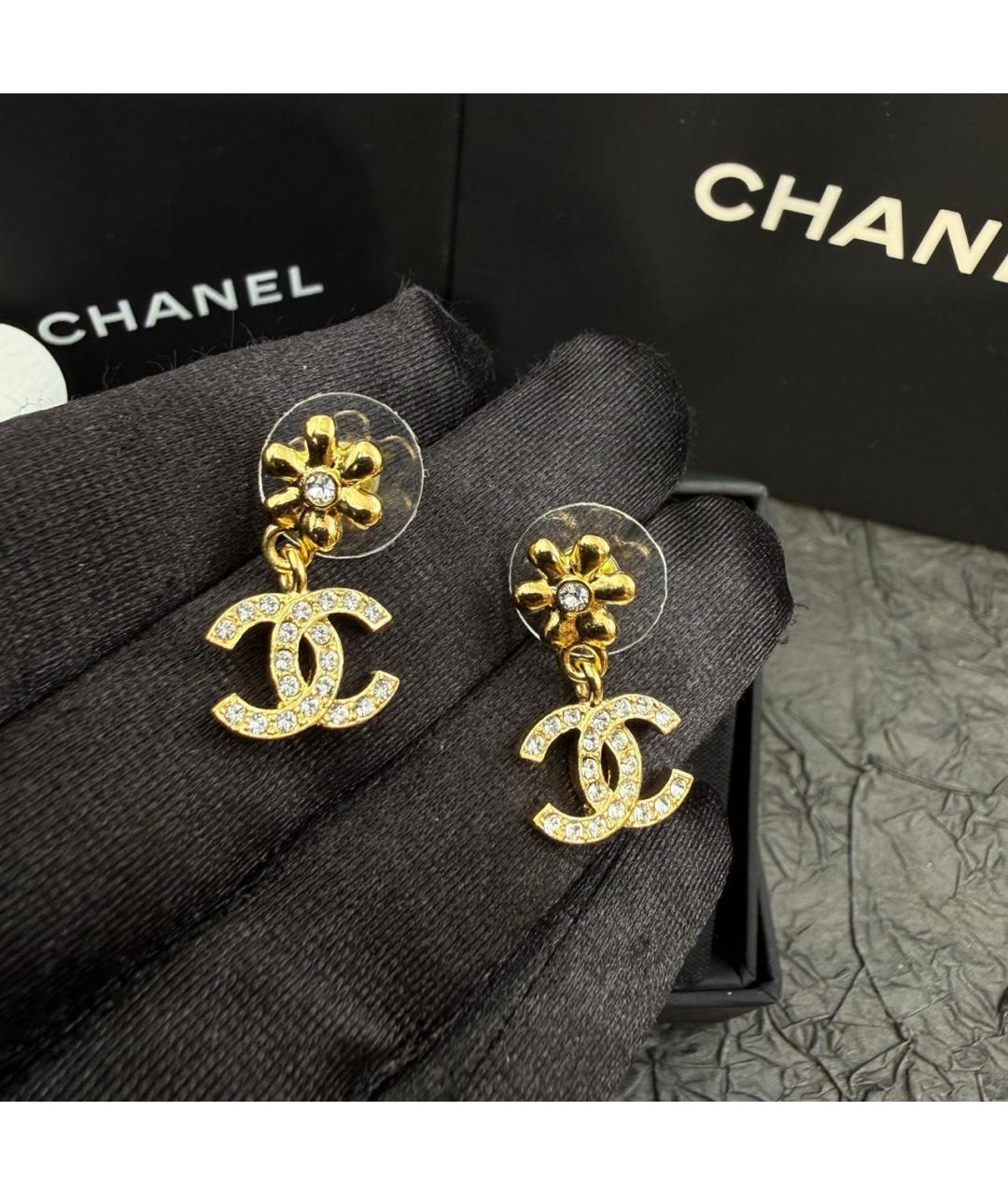 CHANEL Золотые серьги, фото 4