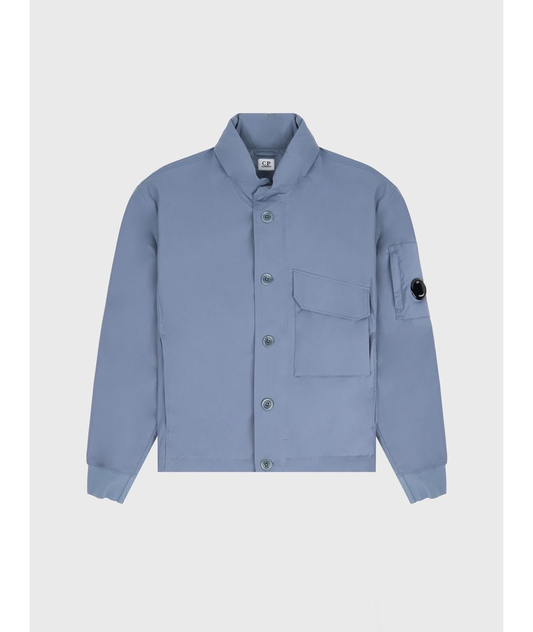 CP COMPANY Голубая полиэстеровая куртка, фото 10