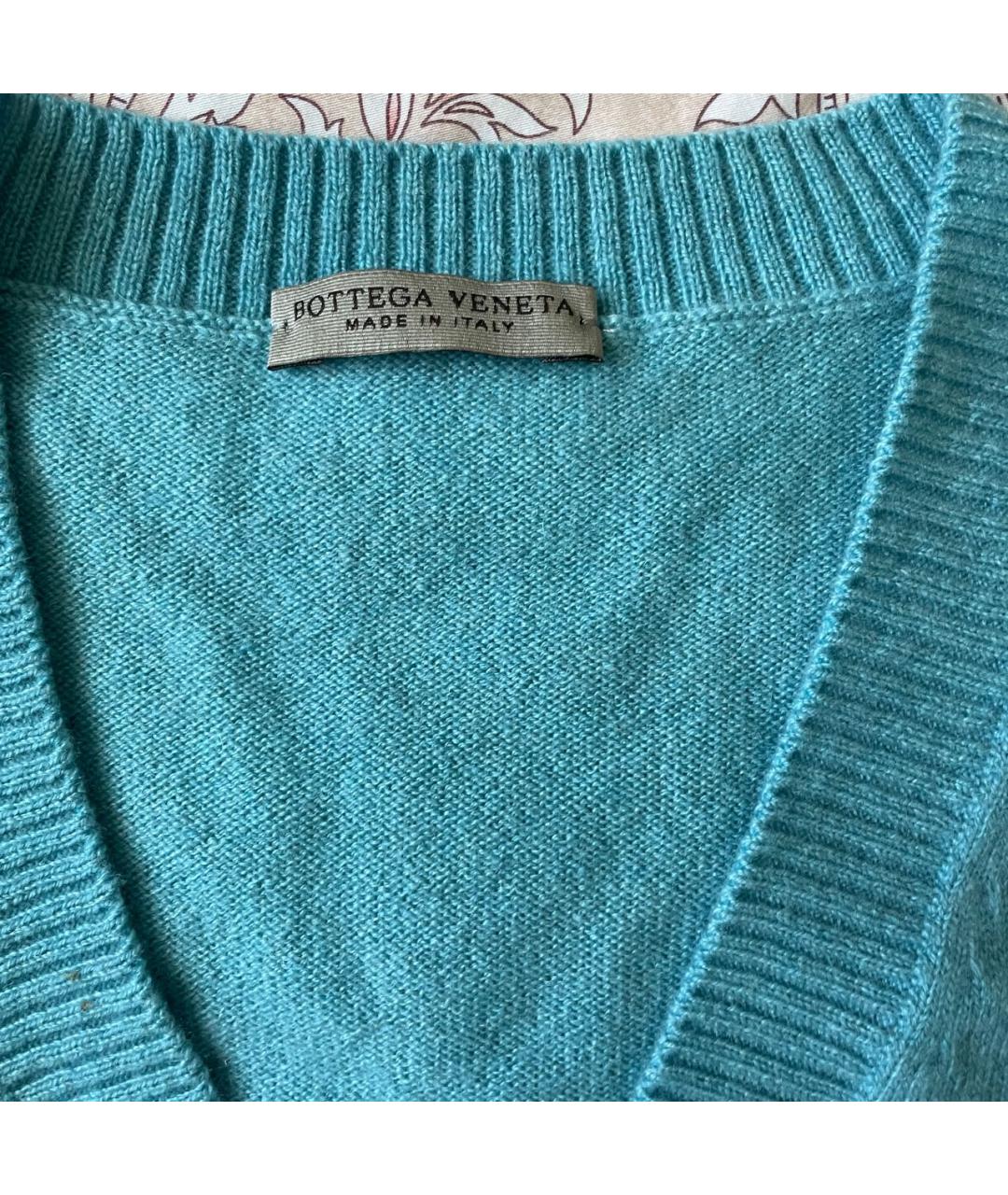 BOTTEGA VENETA Бирюзовый кашемировый джемпер / свитер, фото 4
