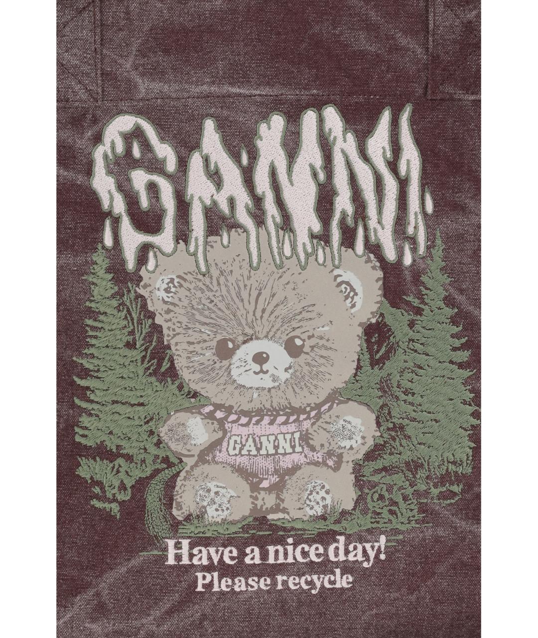 GANNI Мульти хлопковая сумка тоут, фото 4