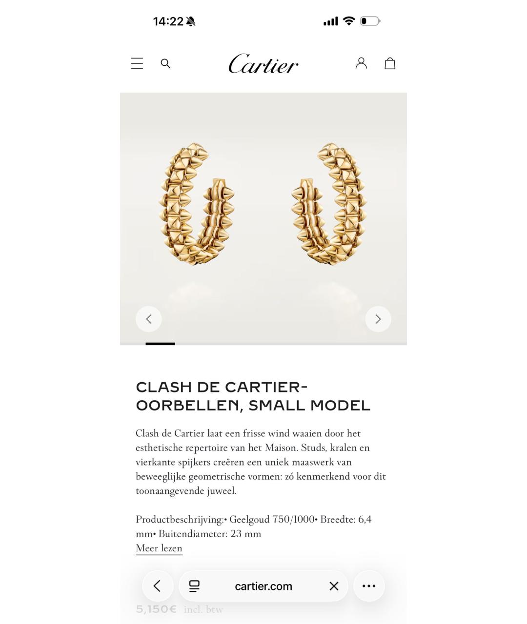 CARTIER Золотые серьги из желтого золота, фото 5