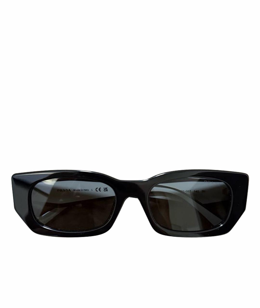 PRADA Черные пластиковые солнцезащитные очки, фото 1