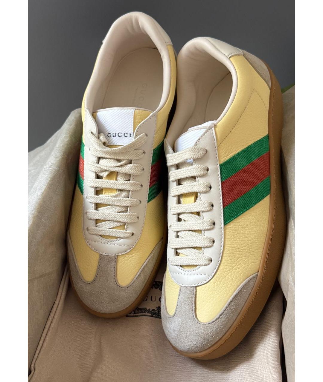 GUCCI Мульти кожаные кеды, фото 8