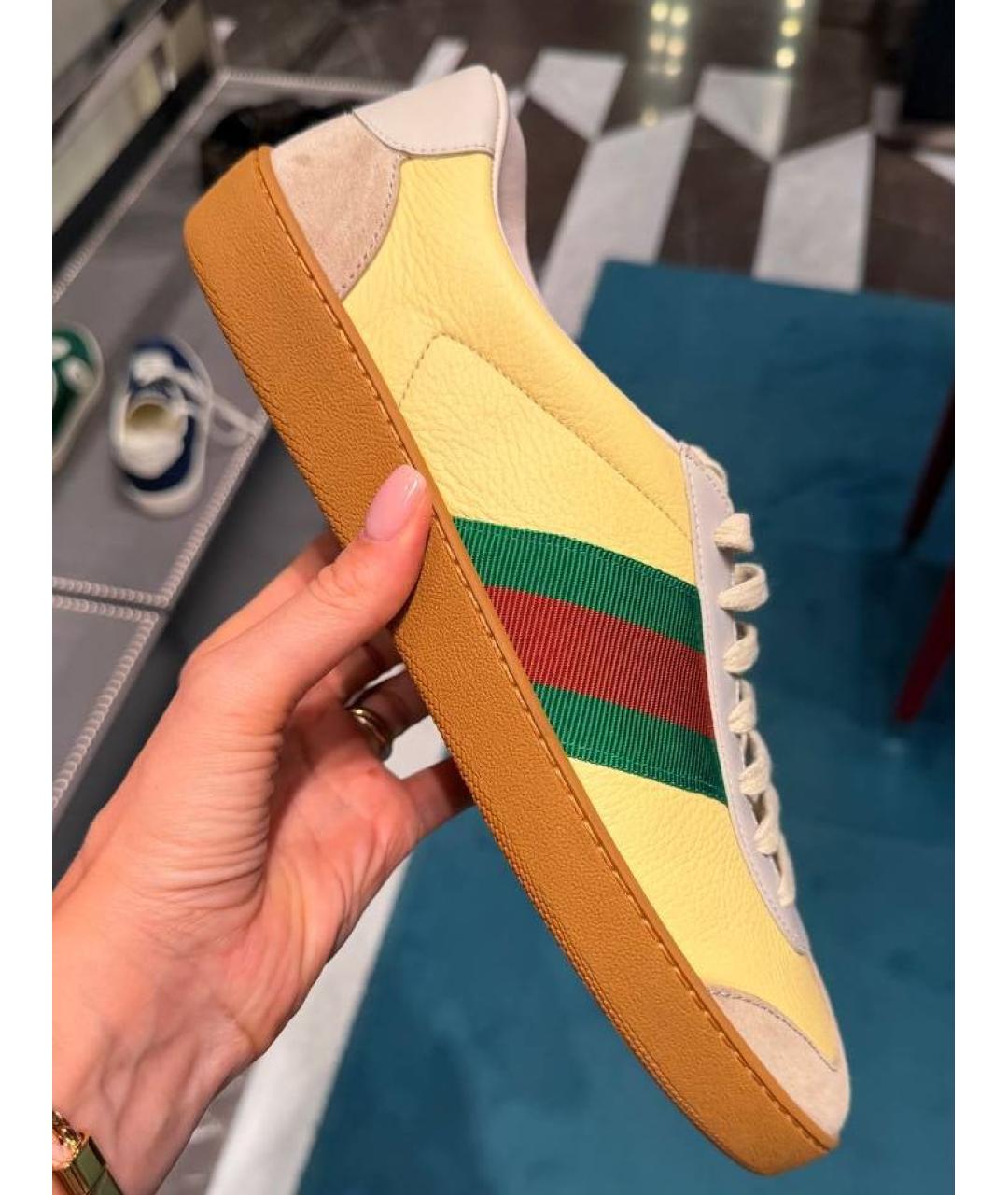 GUCCI Мульти кожаные кеды, фото 6