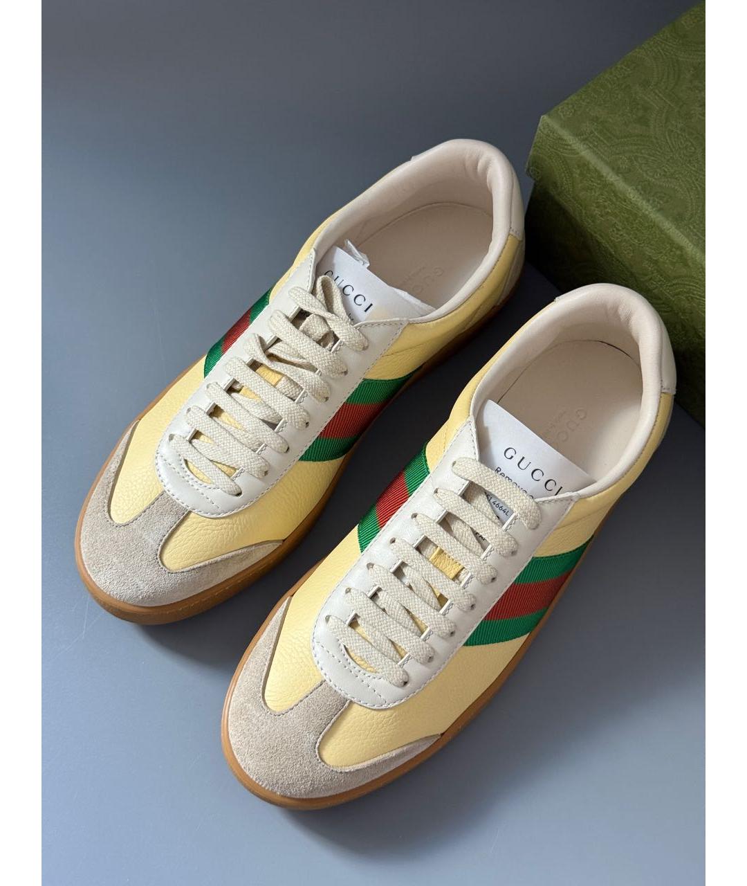 GUCCI Мульти кожаные кеды, фото 2