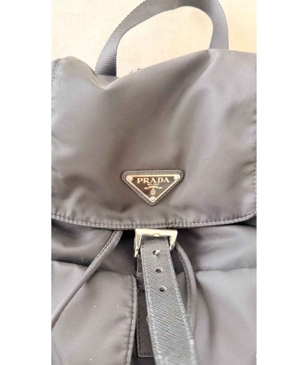 PRADA Черный синтетический рюкзак, фото 4