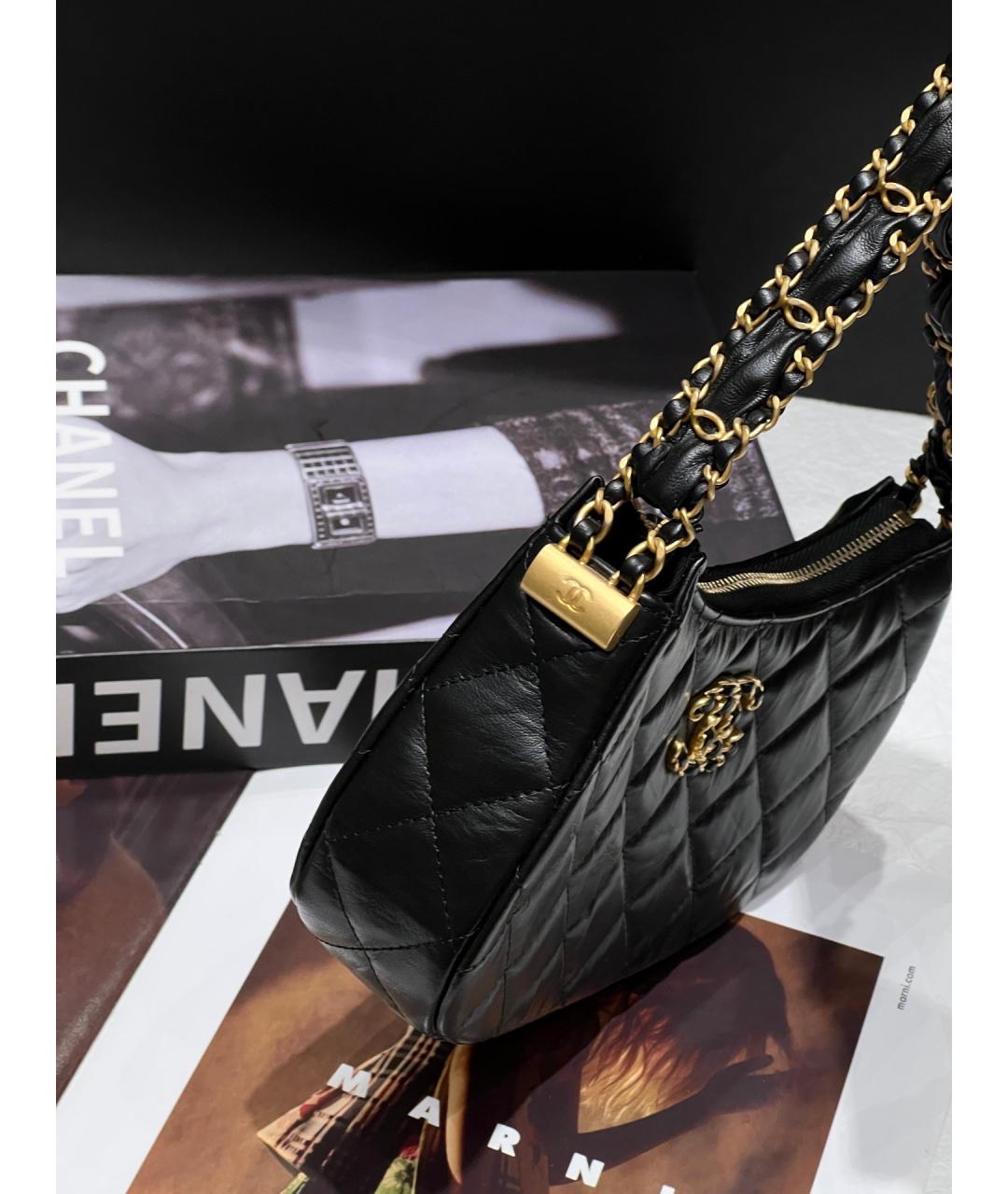 CHANEL Черная кожаная сумка тоут, фото 3