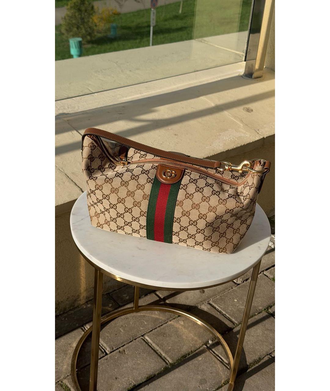 GUCCI Бежевая сумка тоут, фото 4